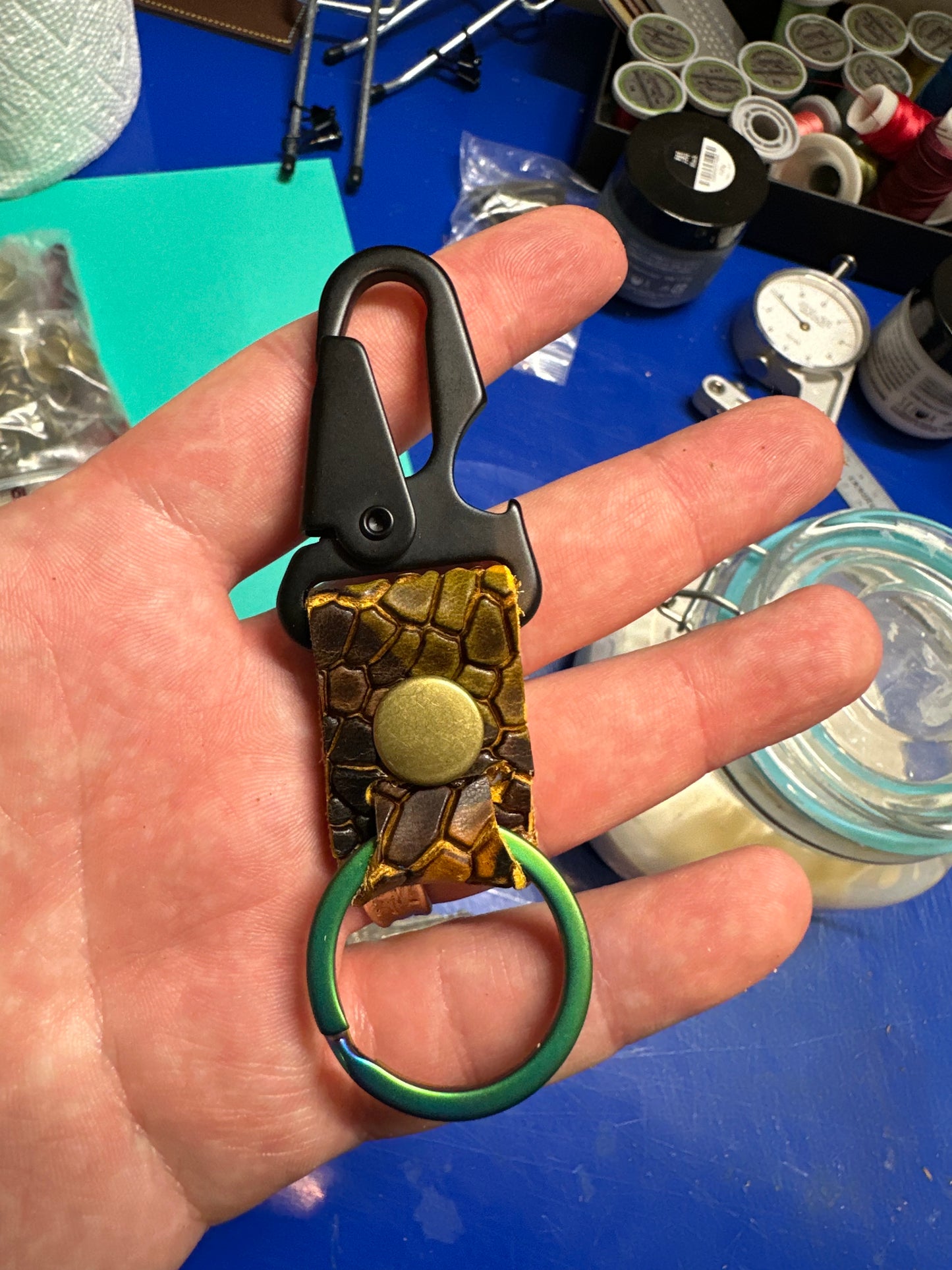 Royal oak rifle clip keychain